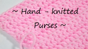 hand knitted purses